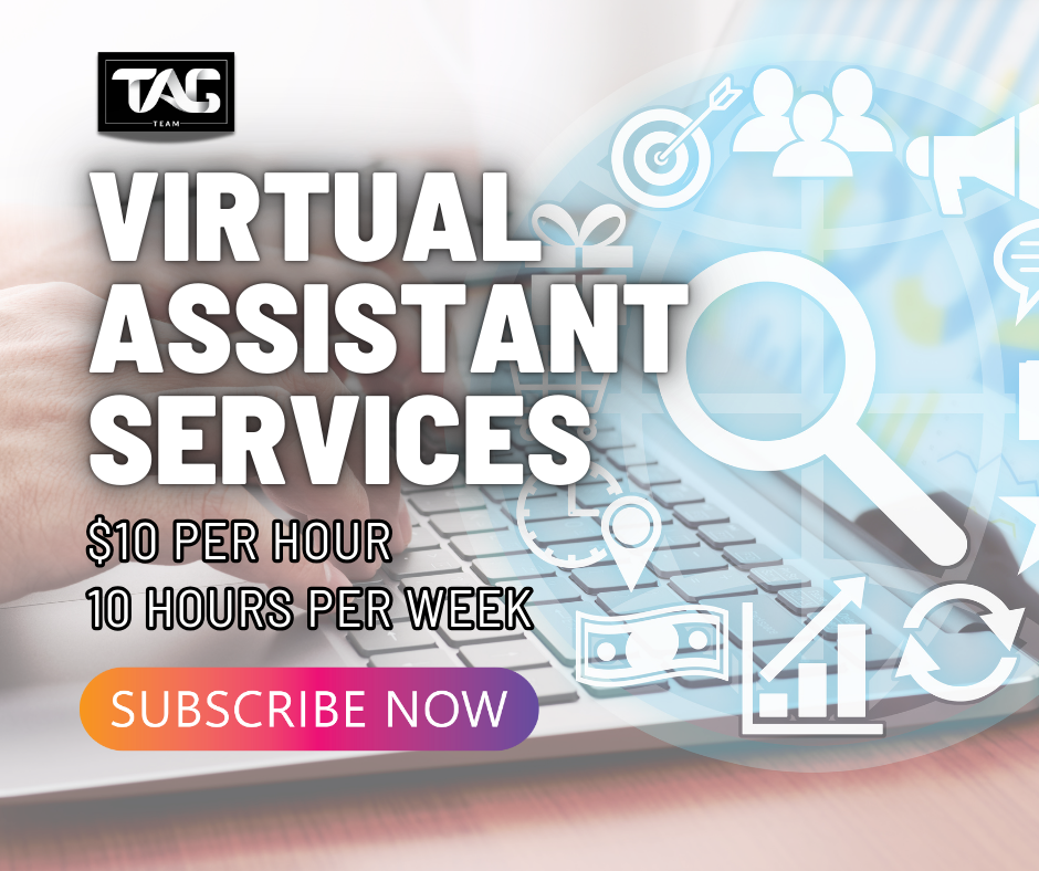 VA SERVICES - 10 hrs/week for $10/hr (monthly subscription)