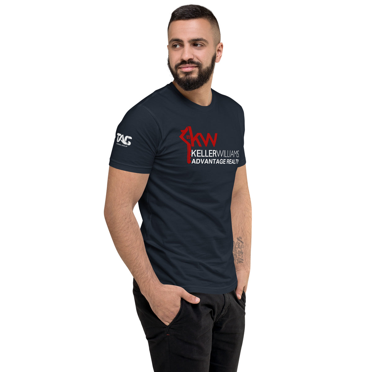 KW Avantage Realty (w/ TAG): "Let's TAG Team this Deal" Shirt (Black & Navy)
