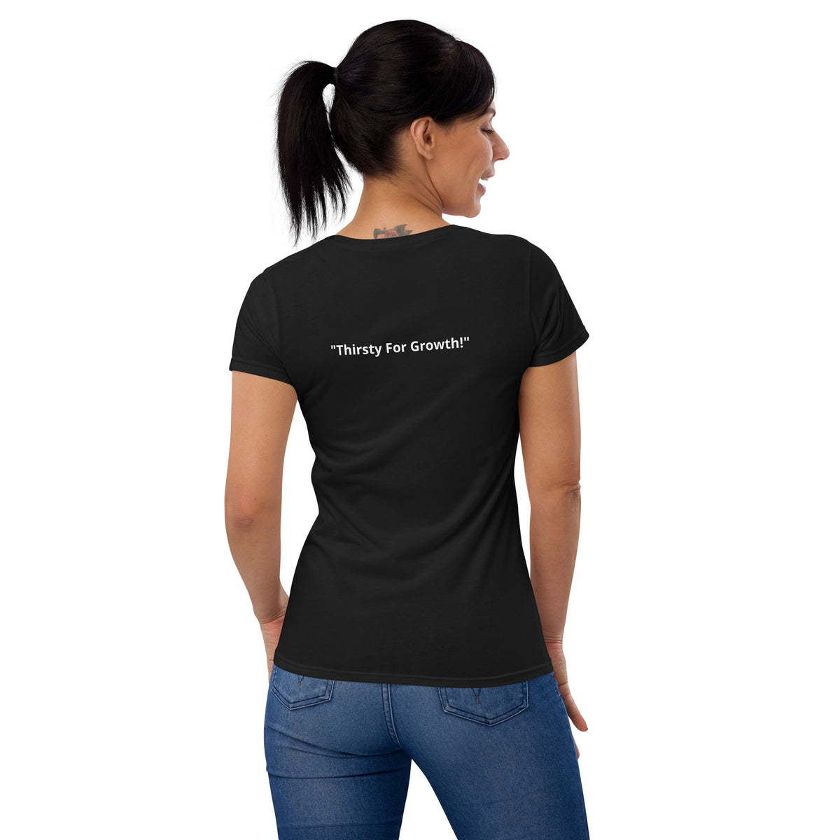 TLG "Thirsty for Growth" Women’s fitted t-shirt