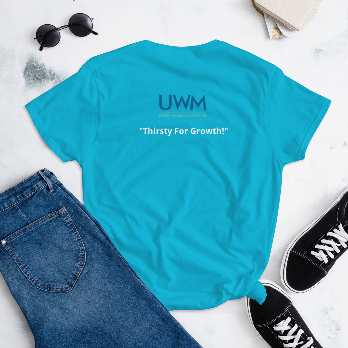 UWM "Thirsty for Growth!" Women’s fitted t-shirt