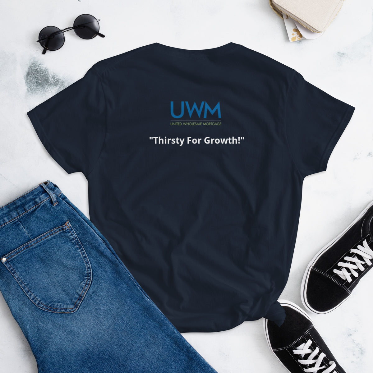 UWM "Thirsty for Growth!" Women’s fitted t-shirt