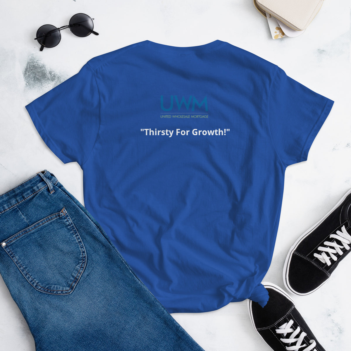 UWM "Thirsty for Growth!" Women’s fitted t-shirt