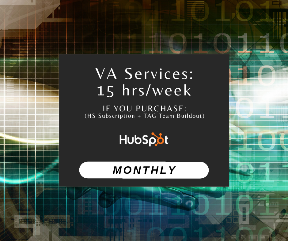 VA SERVICES - 15 hrs/week for $10/hr (monthly subscription)