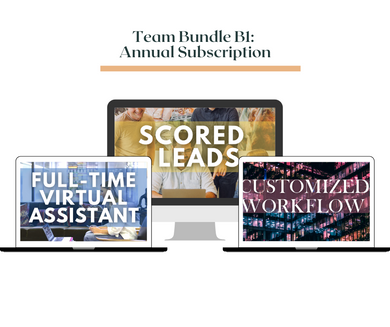 TEAM BUNDLE  B1: Annual Subscription (Full-Time VA + Scored Leads + Customized Workflows)