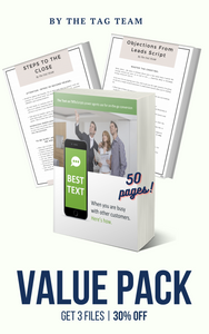 3-Pack: Steps to Close + Objections from Leads Script + TEXT Scripts