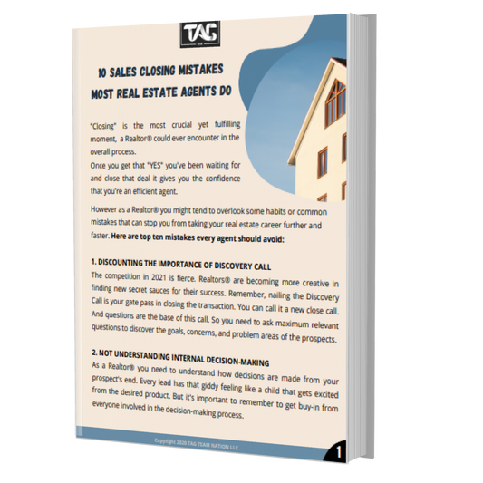10 Sales Closing Mistakes most real estate Agents do