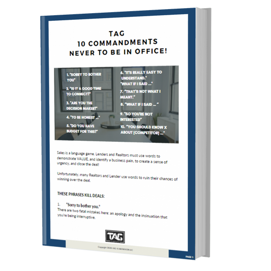 TAG 10 COMMANDMENTS NEVER TO BE IN OFFICE!