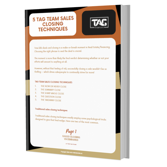 5 TAG TEAM Sales Closing Techniques