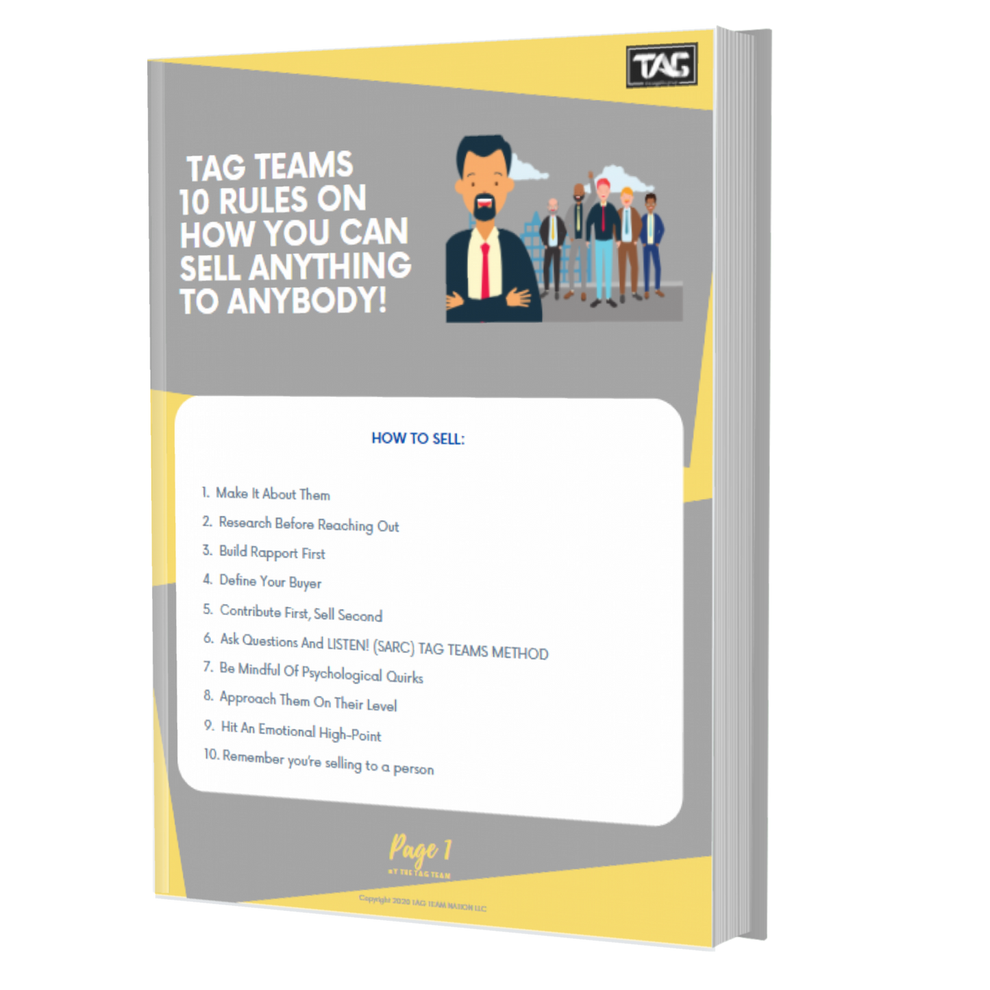 TAG TEAMS 10 RULES ON HOW YOU CAN SELL ANYTHING TO ANYBODY!