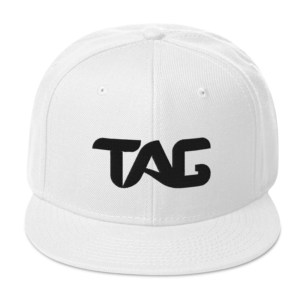 White TAG Snapback Hat