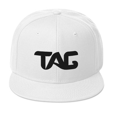 White TAG Snapback Hat